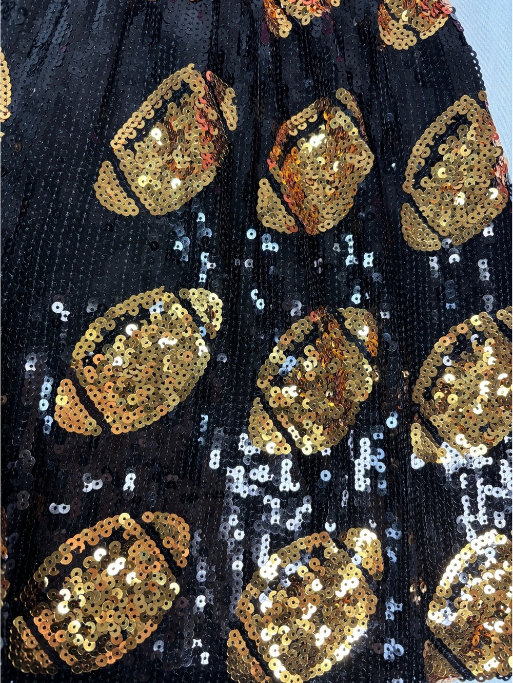 Gameday Womens Medium Black & Gold Sequin Football Game Day Shorts NO Saints LSU - Picture 2 of 4